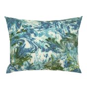 Mock Floral Blue and Green Abstract Repeat