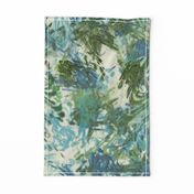 Mock Floral Blue and Green Abstract Repeat