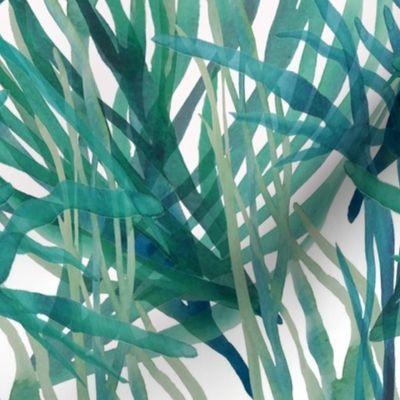 Watercolor Ribbons of Sea Grass