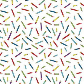 Pencil scatter - white - Small by Cecca Designs