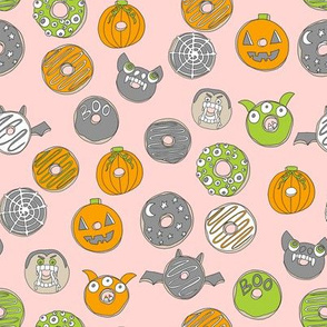 halloween donuts // fall autumn food cute spooky scary halloween design by andrea lauren - pink