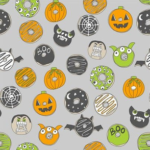 halloween donuts // fall autumn food cute spooky scary halloween design by andrea lauren - grey