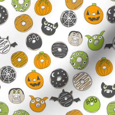 halloween donuts // fall autumn food cute spooky scary halloween design by andrea lauren - white