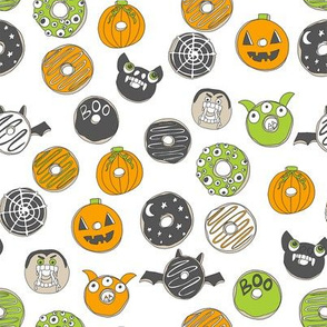 halloween donuts // fall autumn food cute spooky scary halloween design by andrea lauren - white