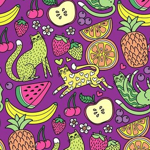 fruity felines! in Grape