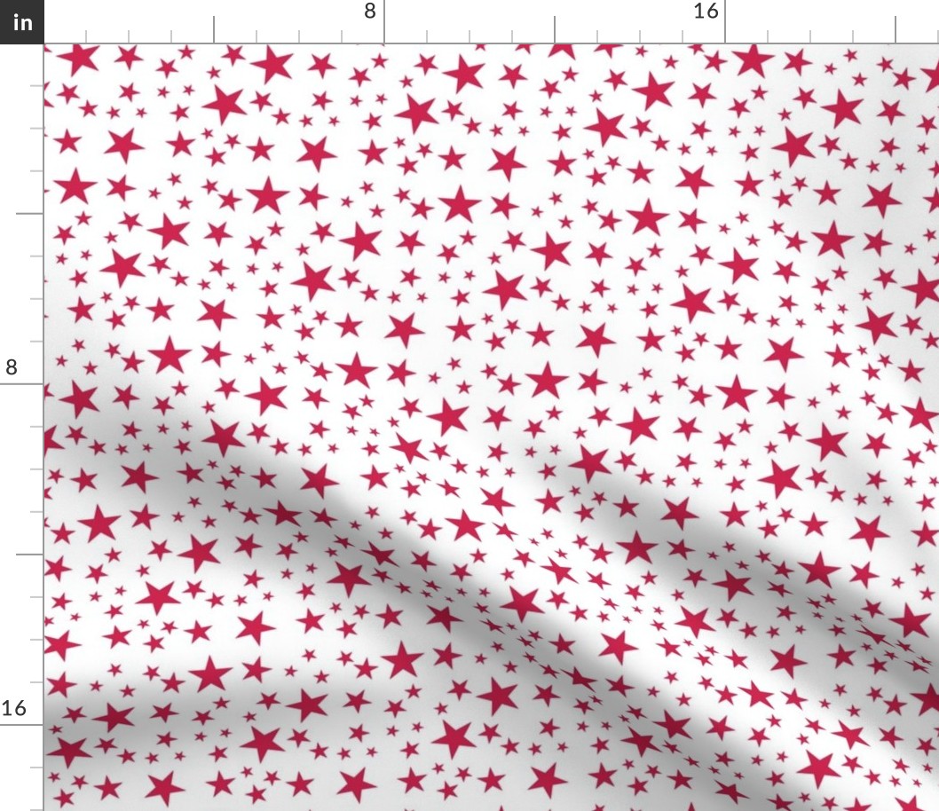 Bright Flag - Stars - Red on White
