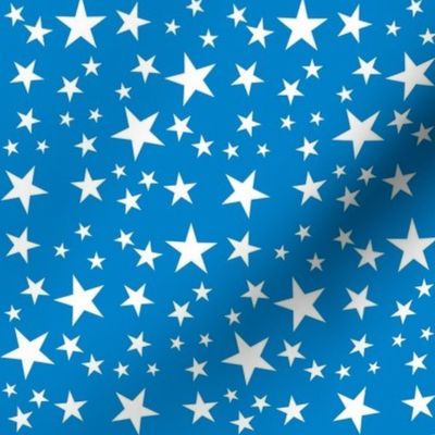 Bright Flag - Scattered Stars - White on Blue