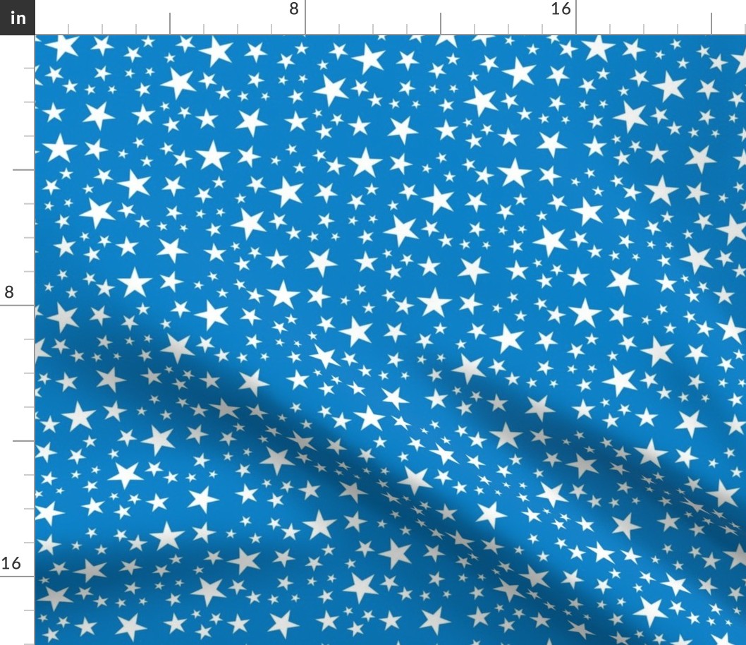 Bright Flag - Scattered Stars - White on Blue