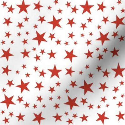 Classic Flag - Stars - Red on White