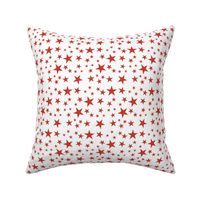 Classic Flag - Stars - Red on White