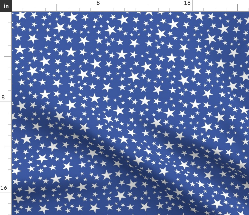 Classic Flag - Scattered Stars - White on Blue