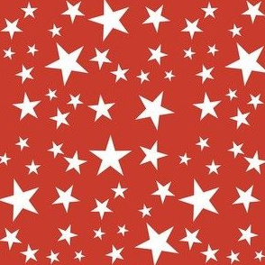 Classic Flag - Stars - White on Red