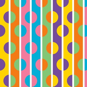 1960s Color Stripes and Polka Dots
