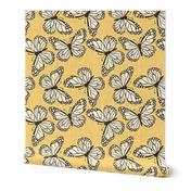 Goldenrod Linen Butterflies