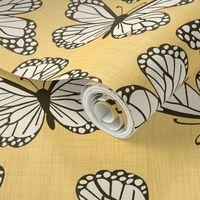 Goldenrod Linen Butterflies