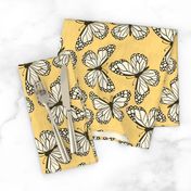 Goldenrod Linen Butterflies