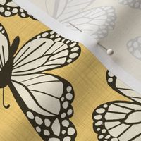 Goldenrod Linen Butterflies