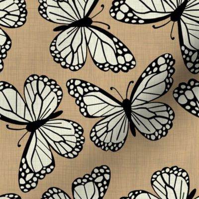 Butterflies on linen