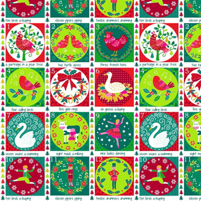 12 Days of Christmas patchwork