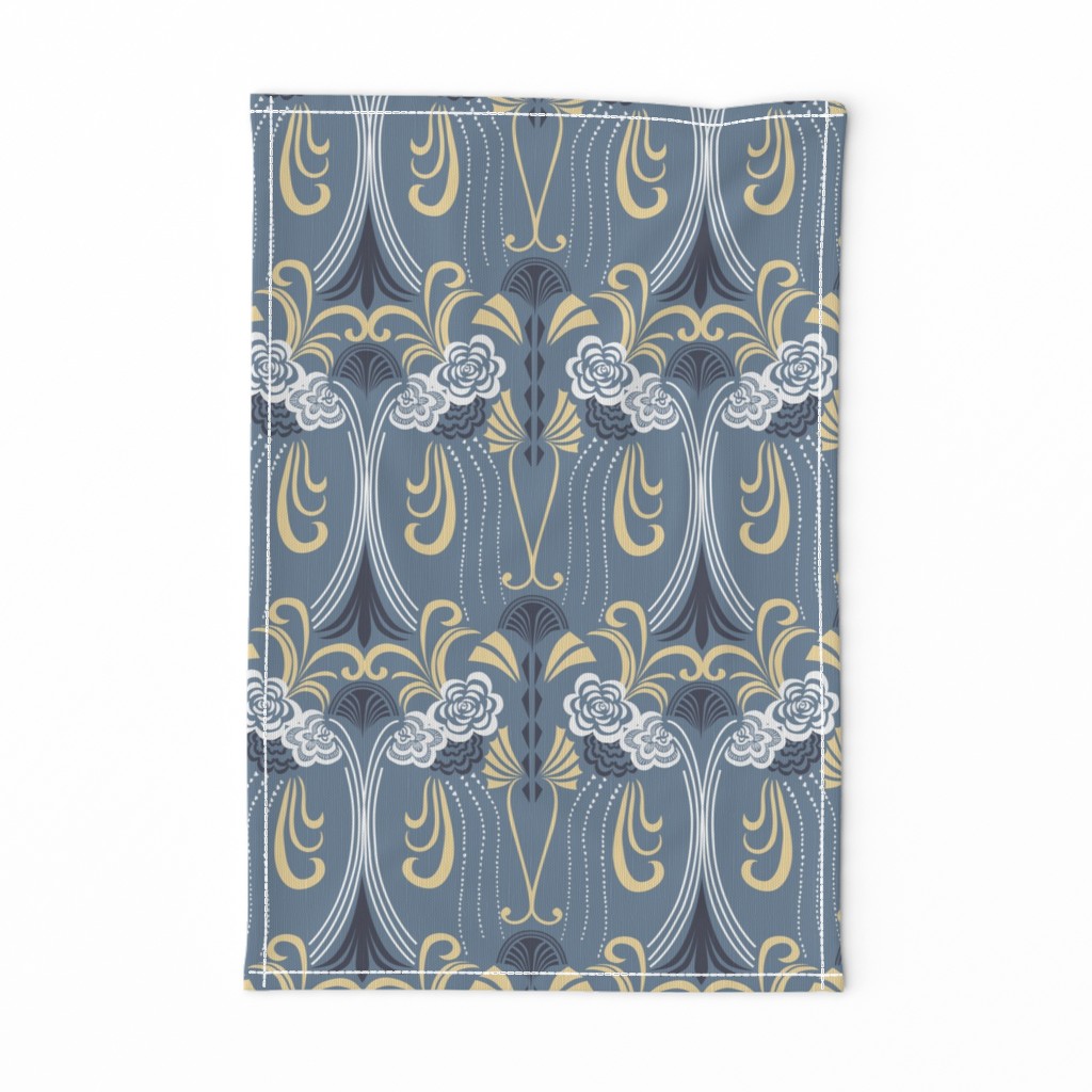 1920's Art Deco on blue grey base