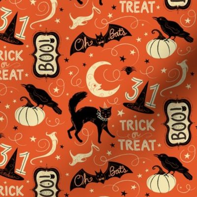 Small Vintage Halloween Trick or Treat Boo