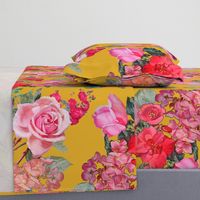 Vintage Roses // Mustard (Large Size)