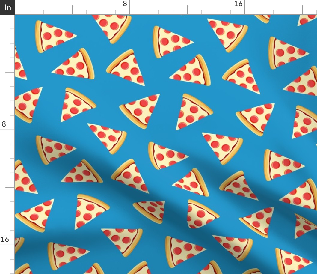 pizza slice (blue) food fabric