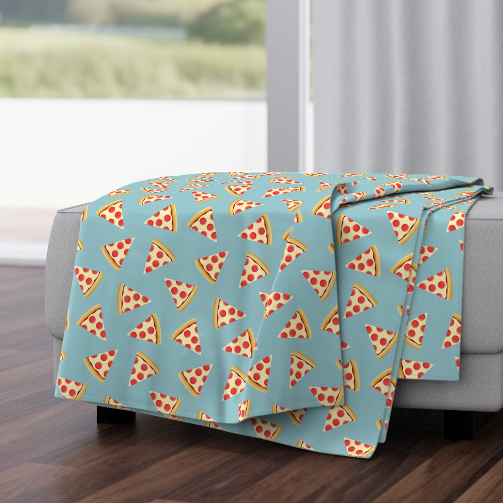 pizza slice (light blue) food fabric