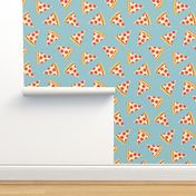 pizza slice (light blue) food fabric