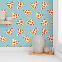 pizza slice (light blue) food fabric