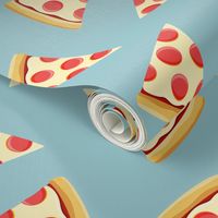 pizza slice (light blue) food fabric