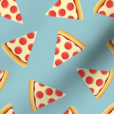 pizza slice (light blue) food fabric