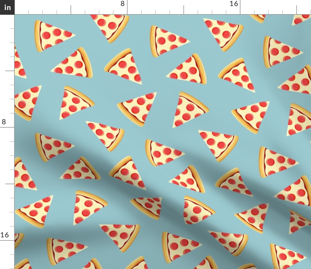 pizza slice (light blue) food fabric