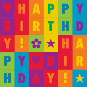 HALF SIZE - Happy Birthday Rainbow