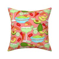 Margaritas and Guacamole Coral Large