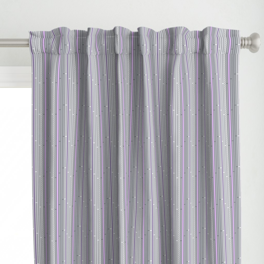 Gray and Purple Striped Lattice with White Stripes