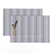 Gray and Purple Striped Lattice with White Stripes