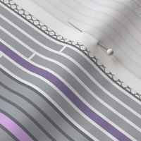 Gray and Purple Striped Lattice with White Stripes