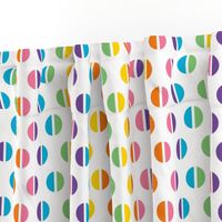 1960s Rainbow Split Polka Dots