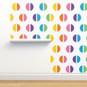 1960s Rainbow Split Polka Dots