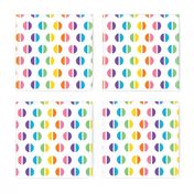 1960s Rainbow Split Polka Dots