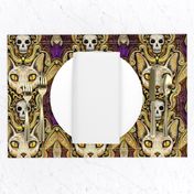 Spooky sphynx cat halloween damask