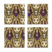 Spooky sphynx cat halloween damask