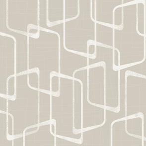 Retro Rounded Rectangles in Beige/Light Warm Gray