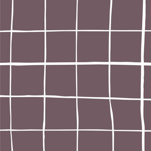 Wonky-grid on dusty purple BG