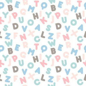 Funny letters seamless pattern colorful alphabet kids design