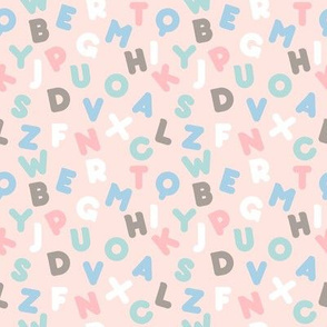 Funny letters seamless pattern colorful alphabet kids design