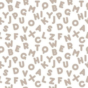 Funny letters seamless pattern grey alphabet kids design