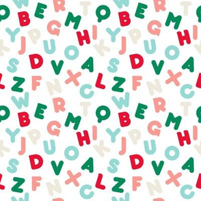 Funny letters seamless pattern colorful alphabet kids design