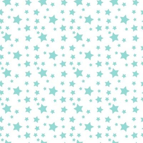 little mint stars seamless pattern